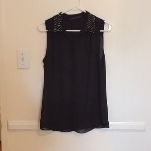 Sheer black blouse